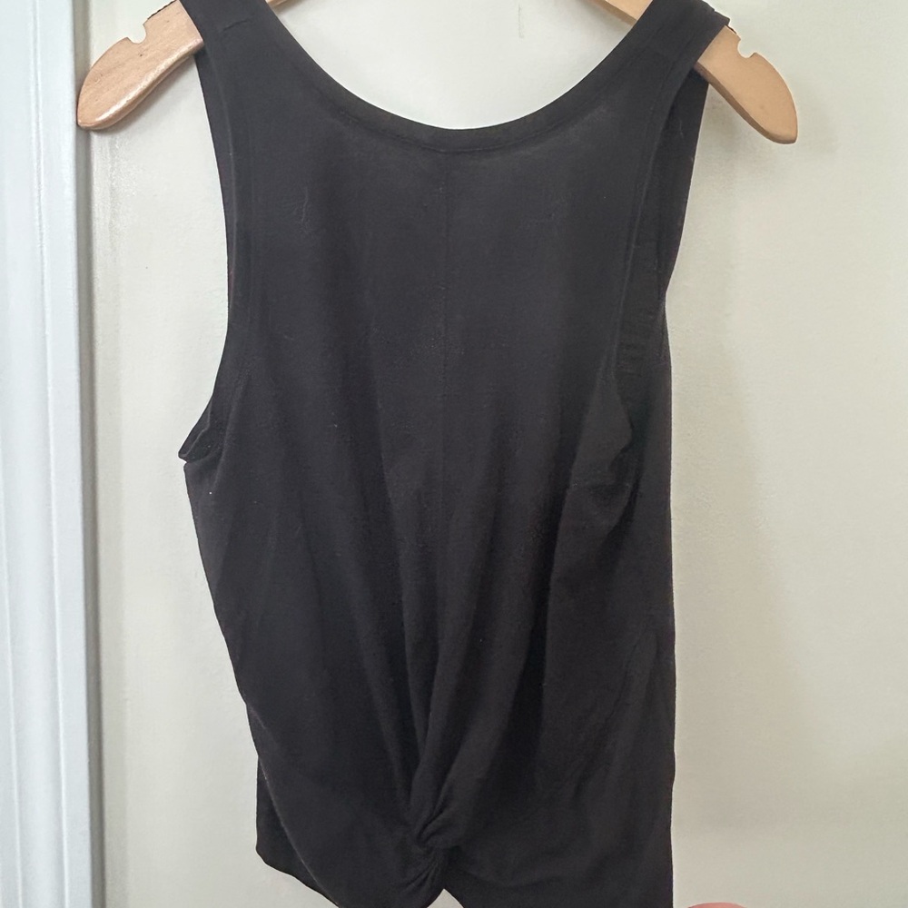 Athleta Black Tie Front Tank Top